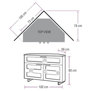 Тумба для ТВ BDI AVION Corner 8521 Cherry