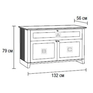 Тумба для ТВ BDI Novia 8426 Cocoa Cherry