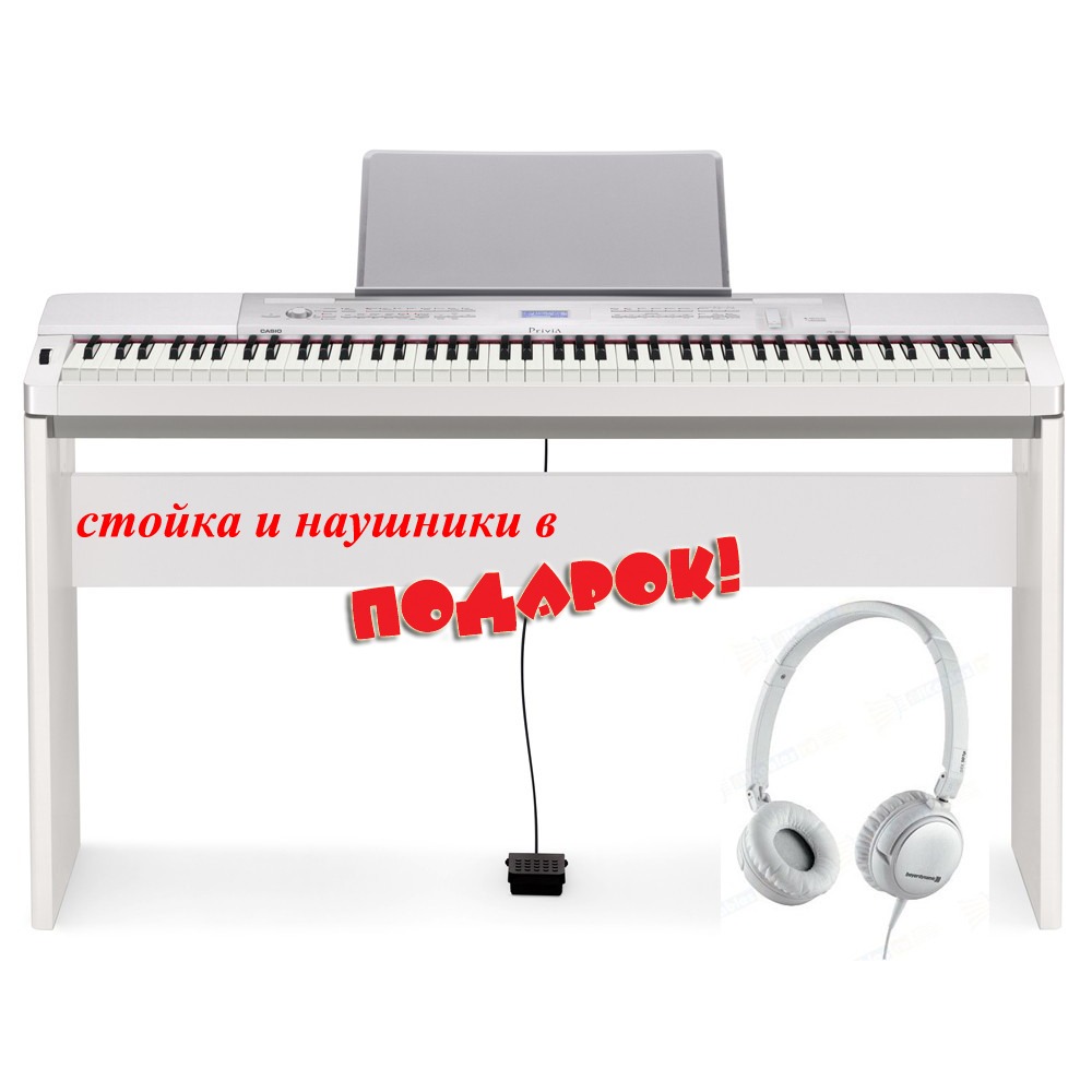 Пианино цифровое Casio Privia PX-350MWE + CS-67PWE + Beyerdynamic DTX 501