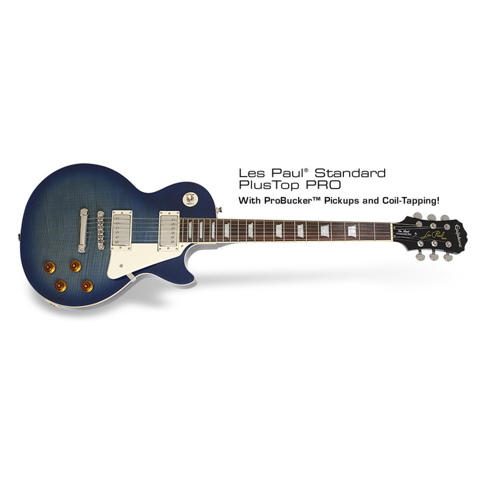 Электрогитара Les Paul Epiphone LES PAUL STANDARD PLUS TOP PRO TRANS BLUE