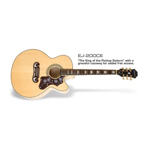 Электроакустическая гитара Epiphone EJ-200CE NATURAL GOLD