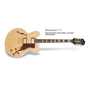 Гитара полуакустическая Epiphone SHERATON II NATURAL GOLD HARDWARE