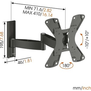 Кронштейн наклонно-поворотный Vogels WALL 1145 Black