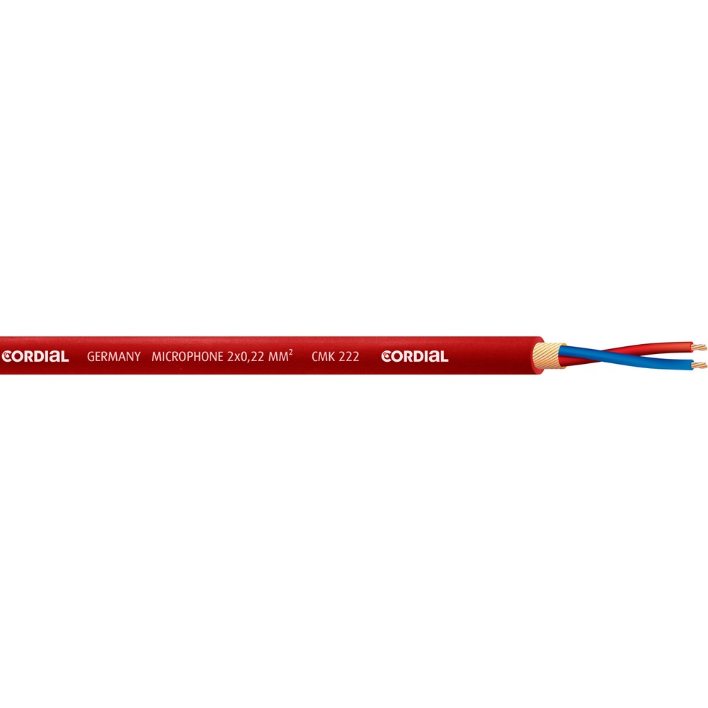 Кабель микрофонный в нарезку Cordial CMK 222 red