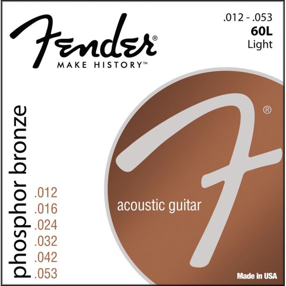 Струны для акустической гитары Fender STRINGS NEW ACOUSTIC 60CL PH0S BRONZE 11-50