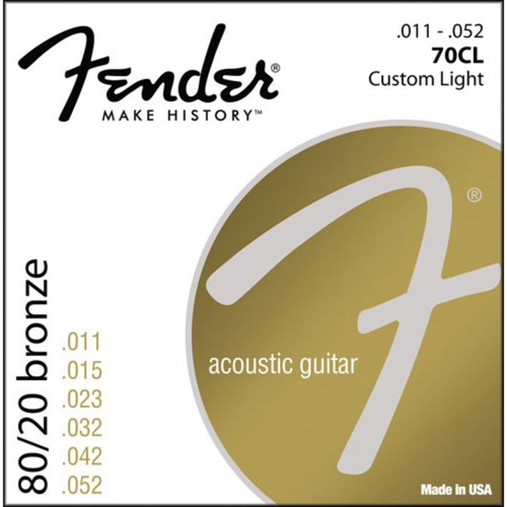 Струны для акустической гитары Fender STRINGS NEW ACOUSTIC 70CL 80/20 BRONZE 11-50