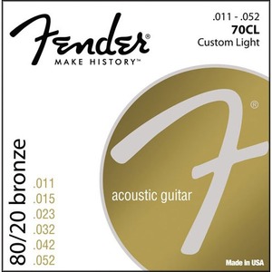 Струны для акустической гитары Fender STRINGS NEW ACOUSTIC 70CL 80/20 BRONZE 11-50