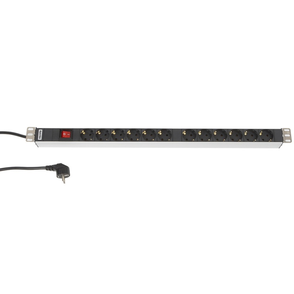 Блок розеток c функцией контроля Hyperline SHT-12SH-S-2.5EU