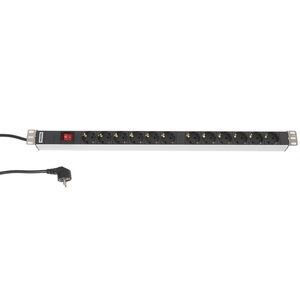 Блок розеток c функцией контроля Hyperline SHT-12SH-S-2.5EU