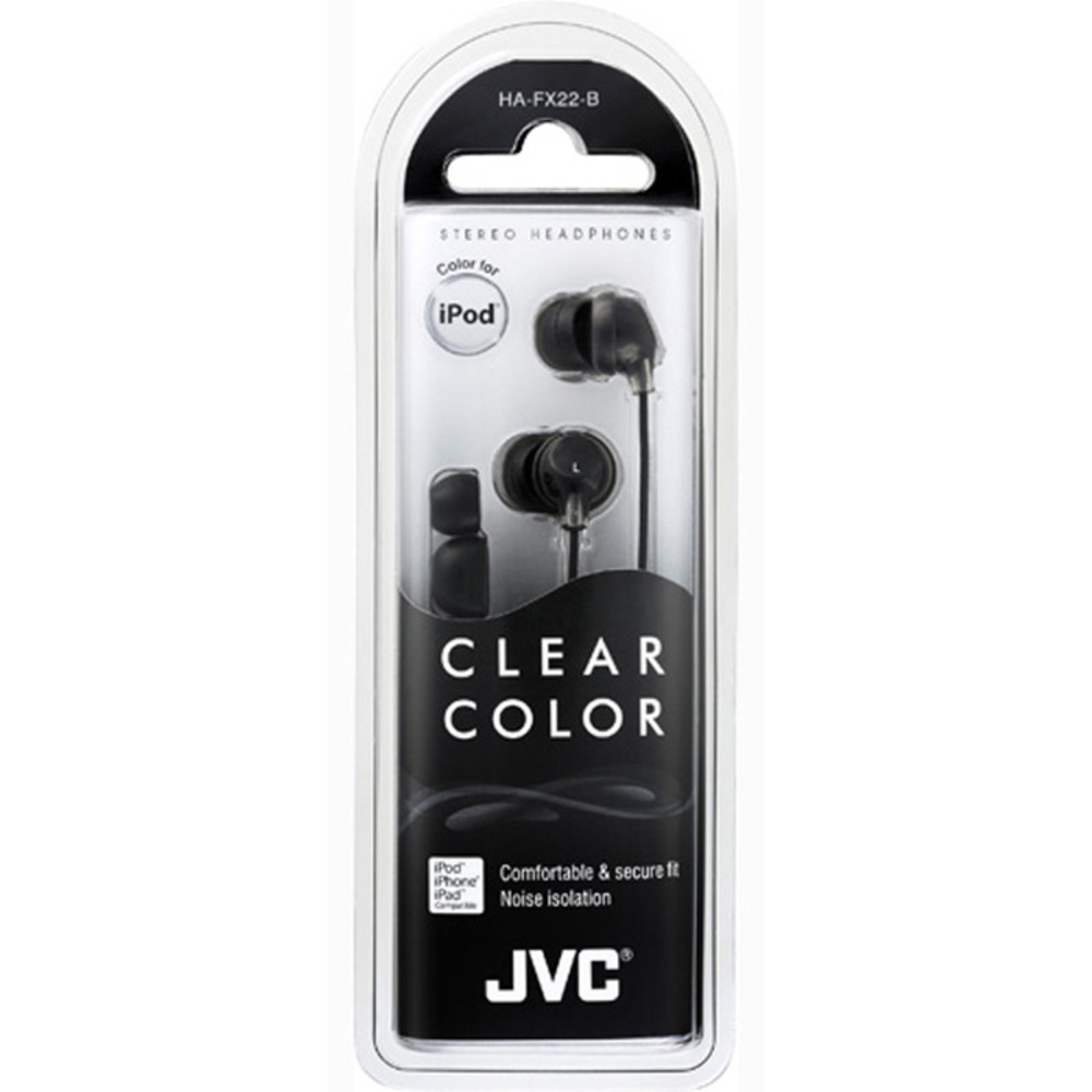 Наушники внутриканальные классические JVC HA-FX22-B