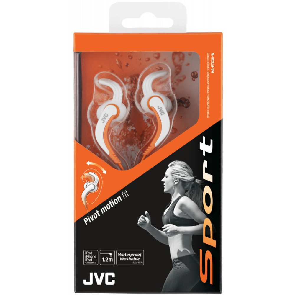 Наушники внутриканальные для спорта JVC HA-ETX30-W