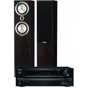 Комплект акустических систем Onkyo TX NR535 + Tannoy V4 Dark Walnut