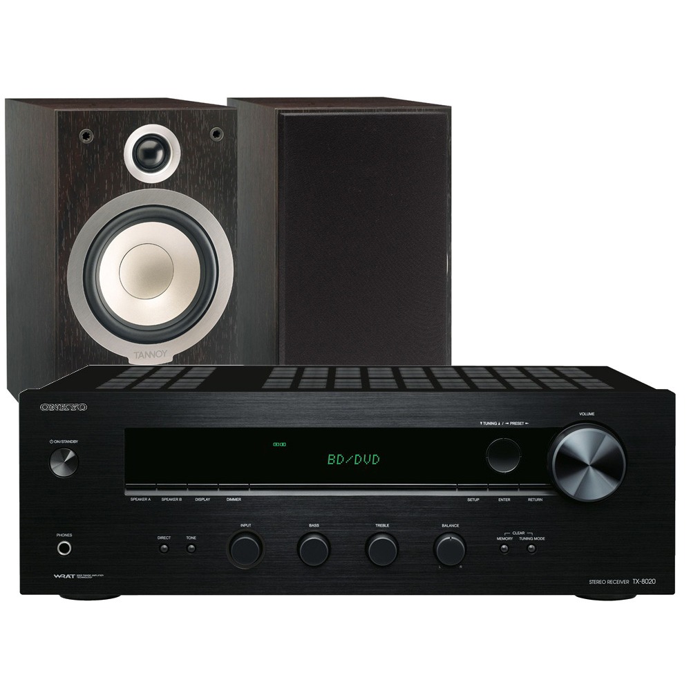 Комплект акустических систем Onkyo TX 8020 + Tannoy V1 Dark Walnut