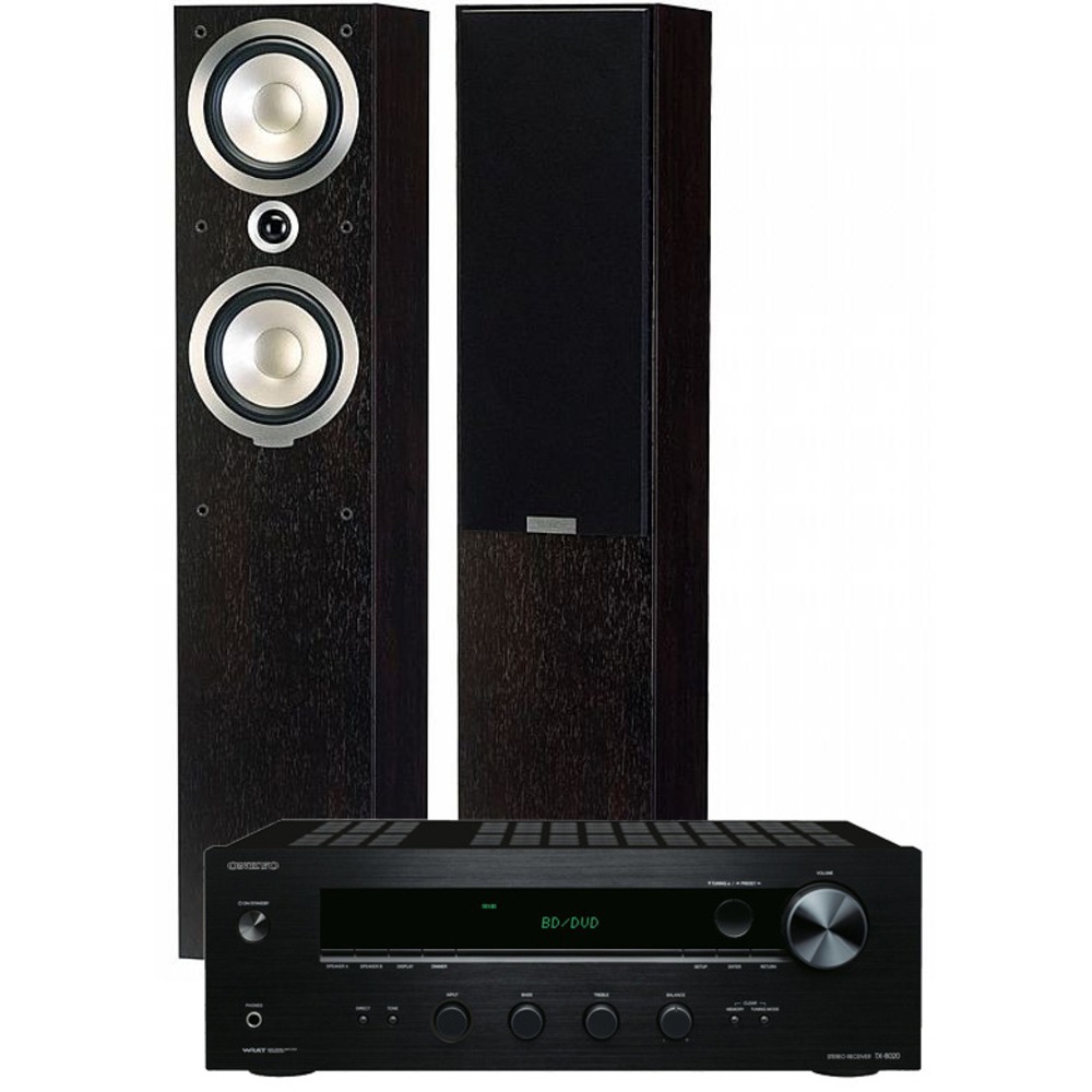 Комплект акустических систем Onkyo TX 8020 + Tannoy V4 Dark Walnut
