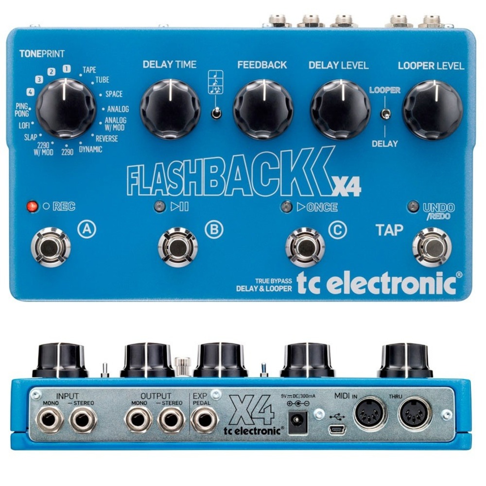 Гитарная педаль эффектов/ примочка Tc Electronic Flashback X4 Delay Looper Toneprint