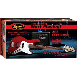 Гитарный комплект Fender Squier Affinity JAZZ BASS RUMBLE 15 AMP METALLIC RED