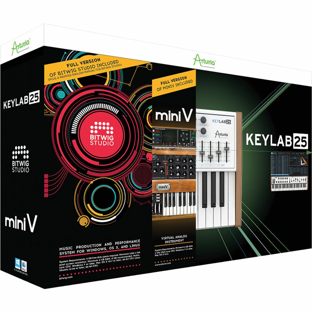 Миди клавиатура Arturia KeyLab 25 Producer Pack