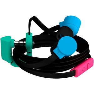 Наушники внутриканальные классические COLOUD POP Blocks Black/Cyan