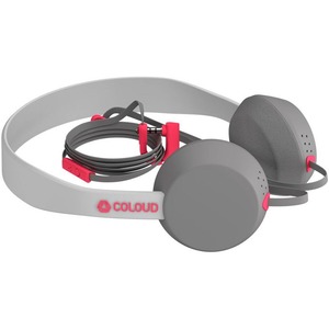 Наушники накладные классические COLOUD KNOCK Blocks Gray/Red