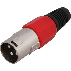 Разъем XLR (Папа) Rexant 14-0553 CANON XLR Male Красный (1 штука)