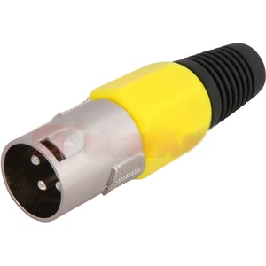 Разъем XLR (Папа) Rexant 14-0554 CANON XLR Male Желтый (1 штука)