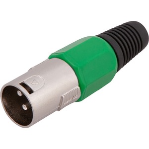 Разъем XLR (Папа) Rexant 14-0555 CANON XLR Male Зеленый (1 штука)