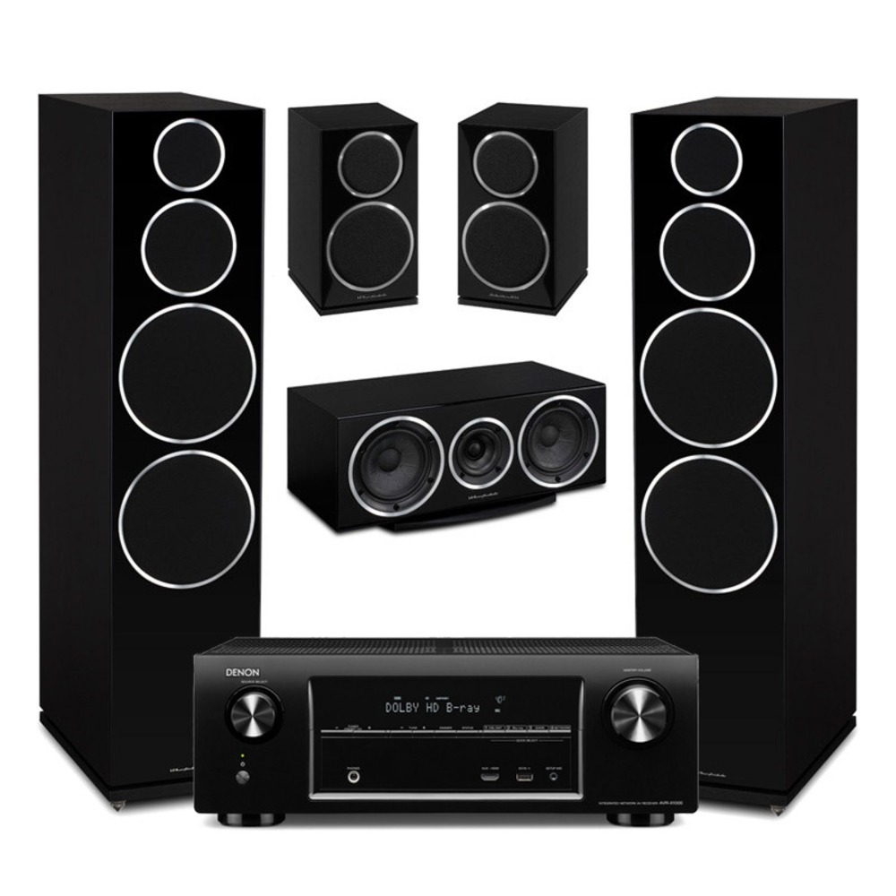Домашний кинотеатр Denon AVR X1000 + Wharfedale Diamond 240 5.0 set Black