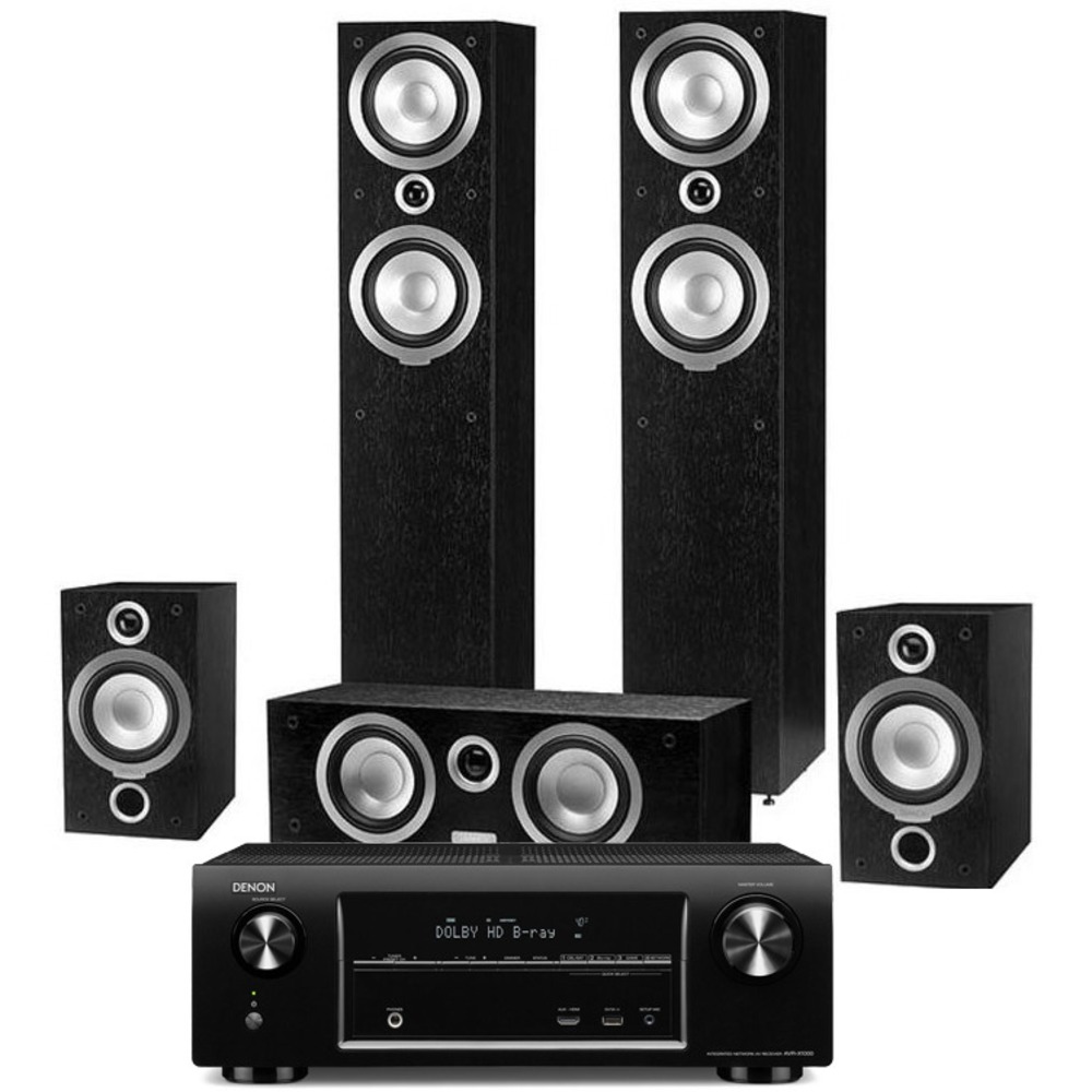 Домашний кинотеатр Denon AVR-X1000 + Tannoy Mercury V4 5.0 Dark Walnut