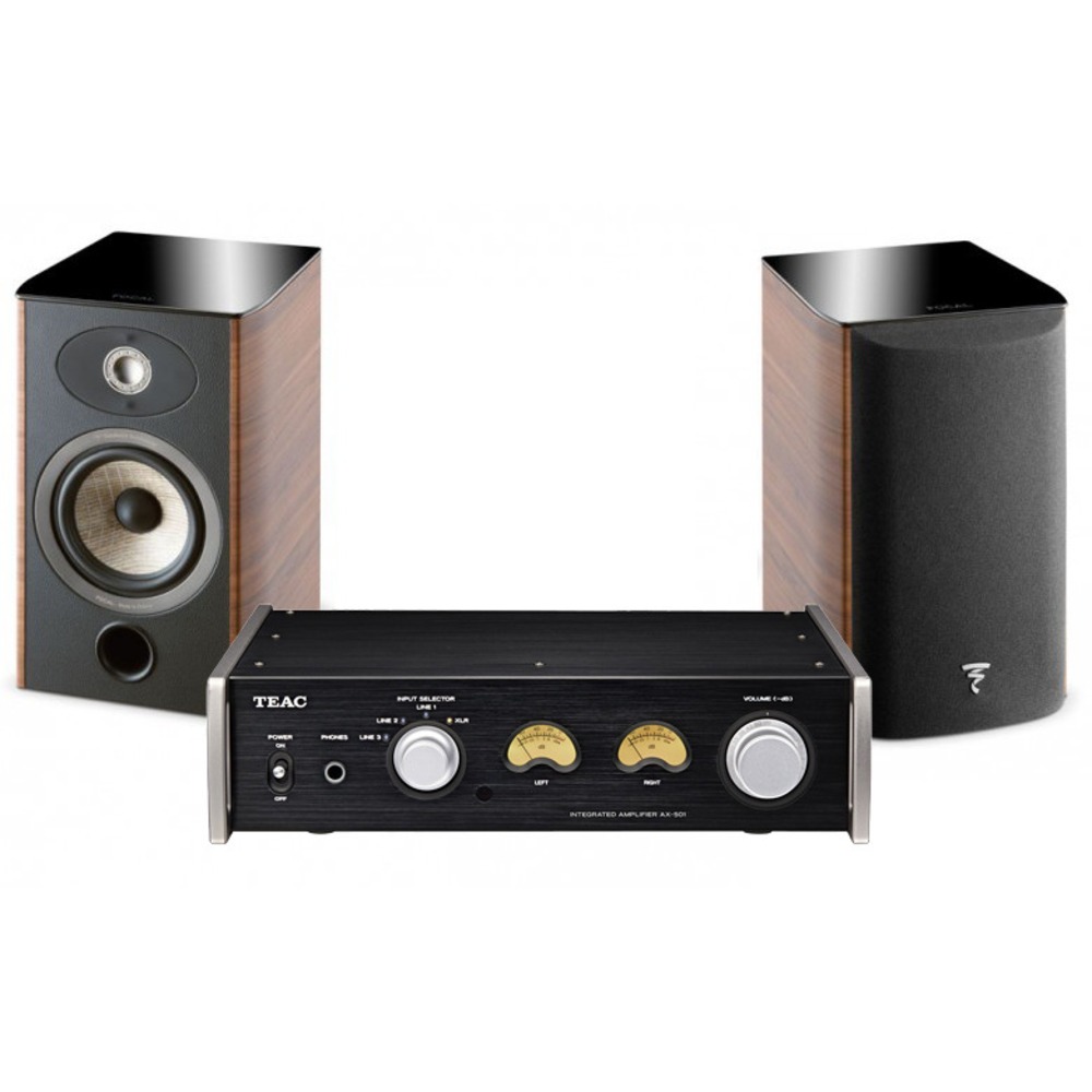 Интегральный усилитель Teac AX-501 Black + Focal JMLab Aria 905 Walnut