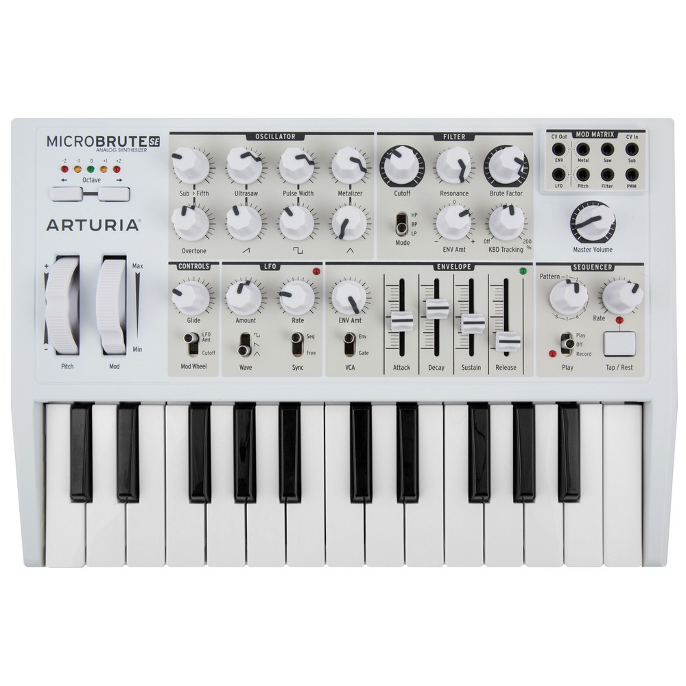 Аналоговый синтезатор Arturia MicroBrute SE White