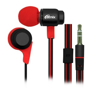 Наушники внутриканальные классические Ritmix RH-185 Black+Red