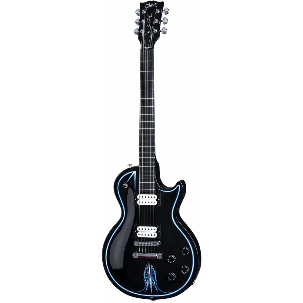 Электрогитара Les Paul Gibson Les Paul Studio Hot Rod Ebony W/ Blue And White