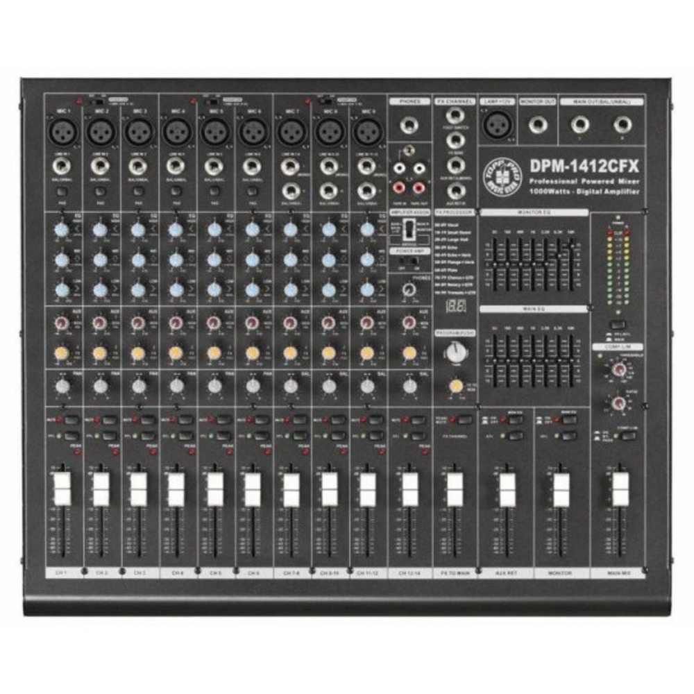 Микшер с усилителем TOPP PRO DPM-1412CFX