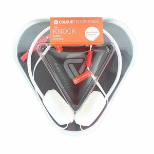 Наушники накладные классические COLOUD KNOCK Blocks White/Red