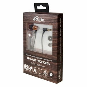 Наушники внутриканальные классические Ritmix RH-160 Wooden