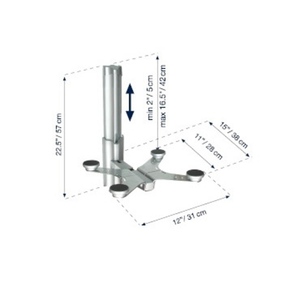 Кронштейн фиксированный Barkan Model 80 Silver