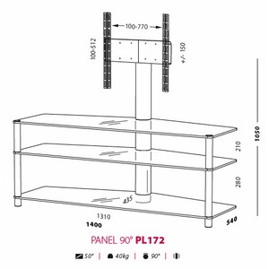 Тумба для ТВ Spectral PL 172 BG