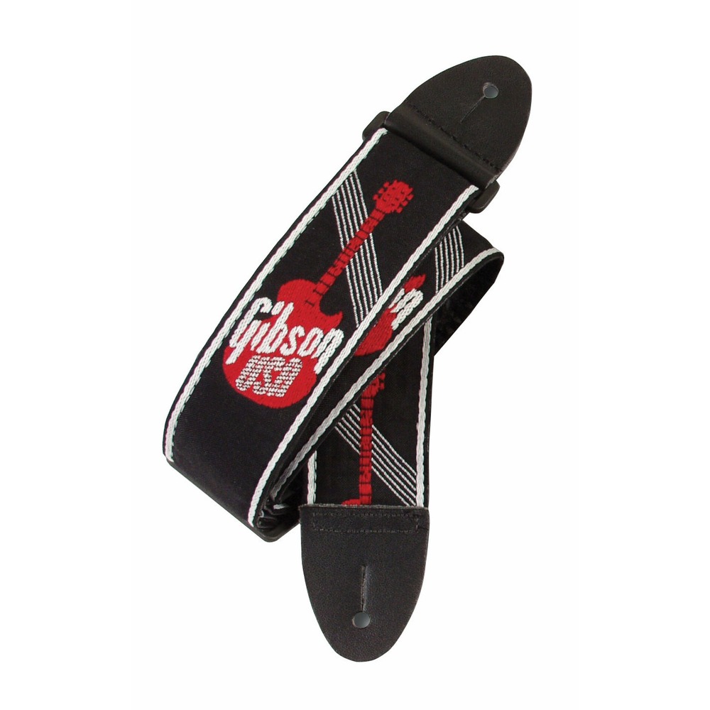 Ремень для гитары Gibson 3 WOVEN STRAP W LOGO-RED