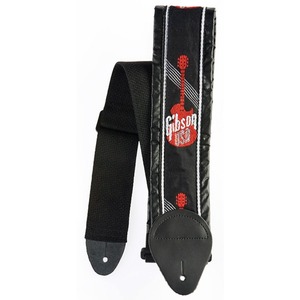 Ремень для гитары Gibson 3 WOVEN STRAP W LOGO-RED