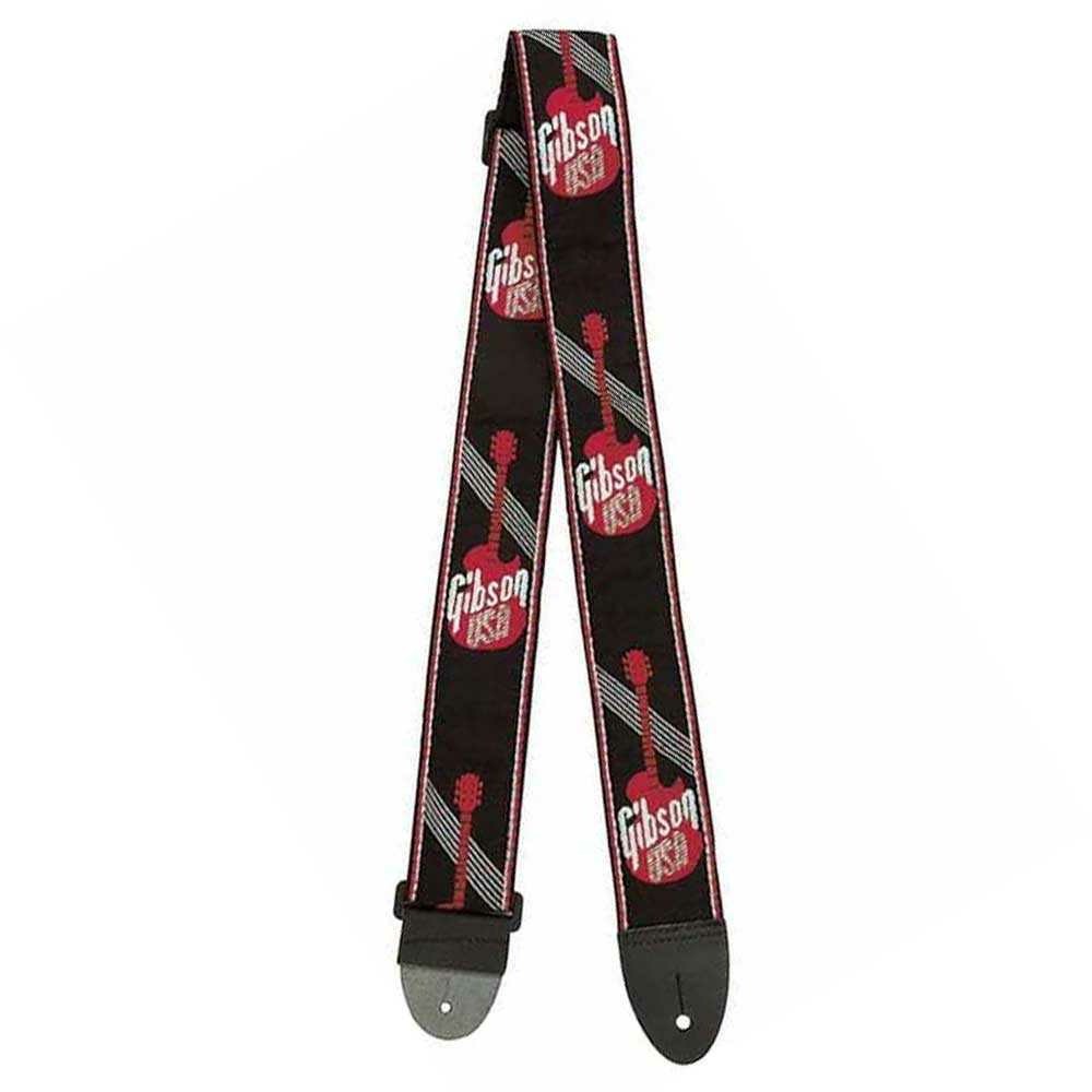 Ремень для гитары Gibson ASGG-600 2 WOVEN STRAP W/ GIBSON LOGO-RED