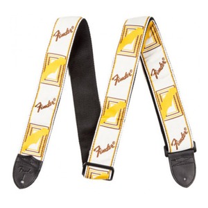 Ремень для гитары Fender Monogrammed Strap White/Brown/Yellow