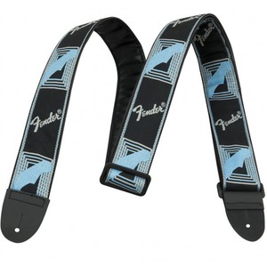 Ремень для гитары FENDER Monogrammed Strap Black/Light Grey/Blue