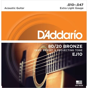 Струны для акустической гитары DAddario EJ10