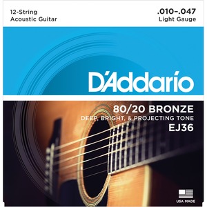 Струны для акустической гитары DAddario EJ36