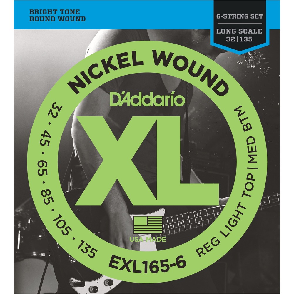 Струны для бас-гитары DAddario EXL165-6