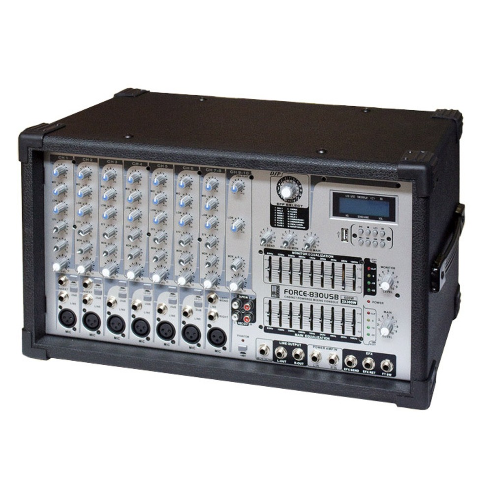 Микшер с усилителем Eurosound FORCE-830USB