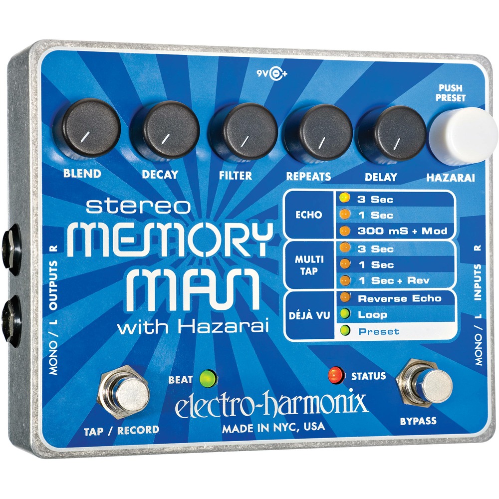 Гитарная педаль эффектов/ примочка Electro-Harmonix Stereo Memory Man with Hazarai