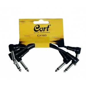 Кабель аудио 1xJack - 1xJack Cort CA-503 BK 0.15m