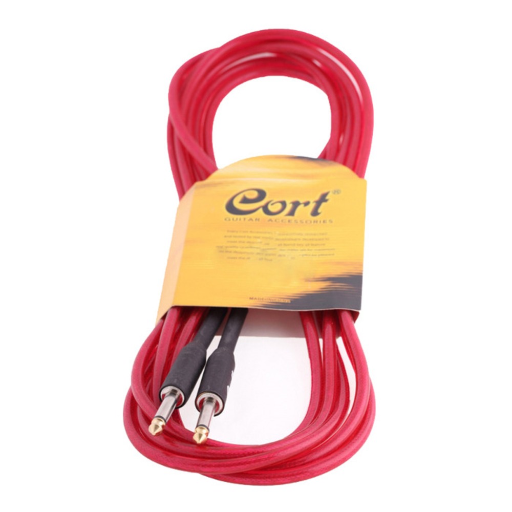 Кабель аудио 1xJack - 1xJack Cort CA-525 RED 4.5m