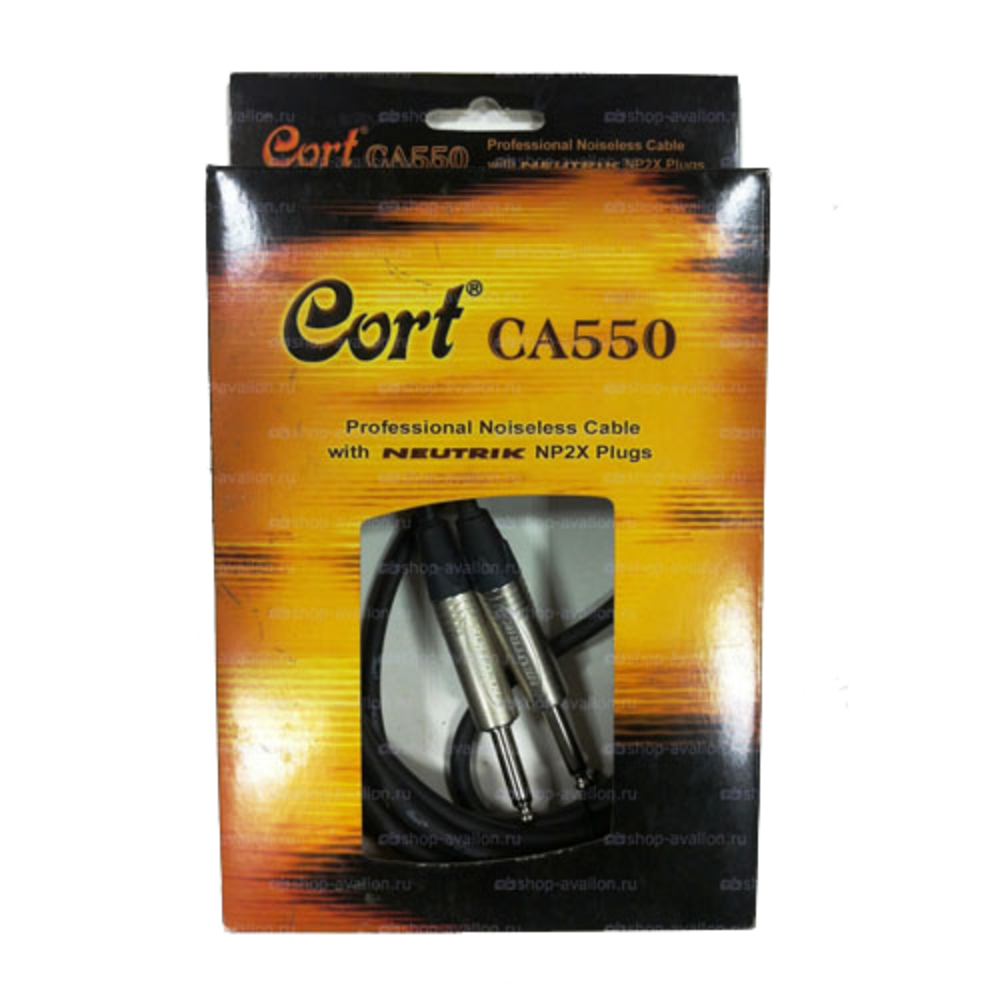 Кабель аудио 1xJack - 1xJack Cort CA-550 BK 4.5m